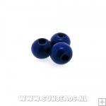 Houten kraal rond 6mm (donkerblauw)
