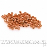 Knijpkralen 2.0mm rosegoud