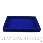 Presentatiedisplay, velours, donkerblauw, 35x24x3,5 cm