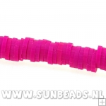 Fimo schijfje 6mm (fuchsia)