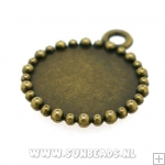 Metalen bedel rond plat (oudgoud)