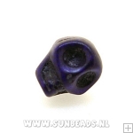 Turquoise kraal skull 10mm (paars)