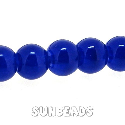 Glaskraal rond 6mm (blauw) - Klik op de afbeelding om het venster te sluiten