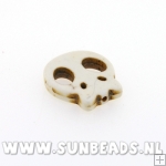 Turquoise kraal skull 20mm (beige)