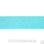 Suede veter plat 10mm (turquoise)