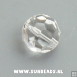 Facet kraal rond 14mm (crystal)