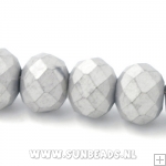 Facet kraal donut 8x6mm (mat zilver)