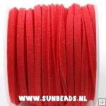 Suede veter 10meter (rood)