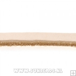 Natuurleer plat 6mm beige 5mtr