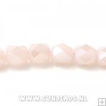 Facetkraal tonnetje 6mm (oudroze)