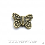 Metalen kraal vlinder (oudgoud)