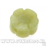 Halfedelsteen bloem 12mm (new jade)