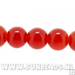 Glaskraal rond 6mm (rood)