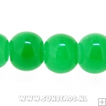 Glaskraal rond 6mm (donkergroen)