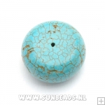 Halfedelsteen turquoise schijf