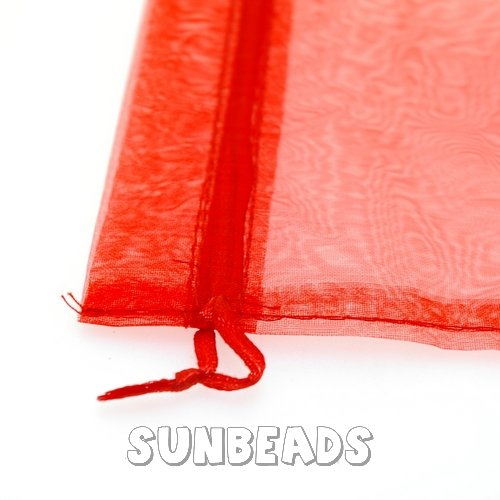 Organza zakje rood, 12,5x16,5cm (10st.) - Klik op de afbeelding om het venster te sluiten
