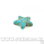Turquoise kraal ster 25mm (turquoise)