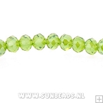 Facetkraal 4x3mm (groen AB)