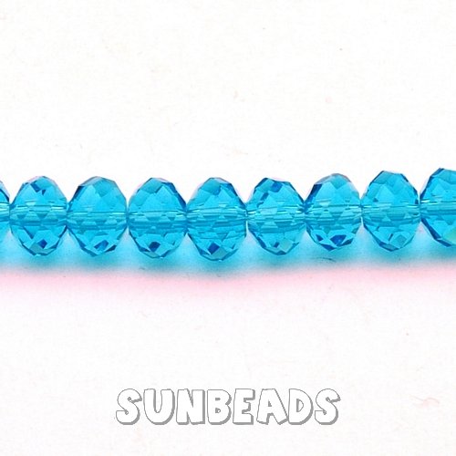 Facet kraal donut 8x6mm (turquoise) - Klik op de afbeelding om het venster te sluiten