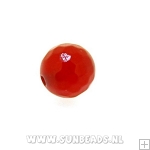 Halfedelsteen rond 8mm facet (rood)