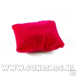 Armband kussentje, velours, fuchsia, 12 x 9 cm (4 stuks)