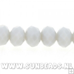 Facet kraal donut 6x4mm (lichtgrijs)