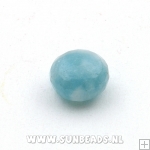 Blue sponge quartz kraal donut facet 12mm