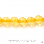 Halfedelsteen rond 4mm (oranje)