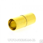 Magneetslot 15x7mm tbv rond leer 6mm (oudgoud)