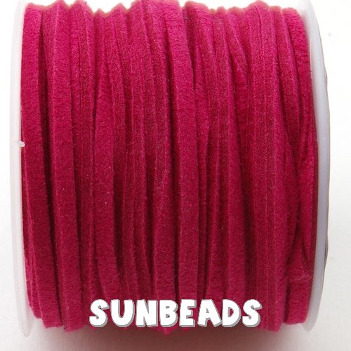 Suede veter 10meter (fuchsia) - Klik op de afbeelding om het venster te sluiten