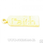 Metalen bedel 'Faith' DQ kwaliteit (goud)