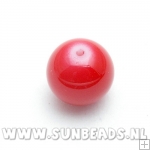 Glaskraal uni 12mm (rood)