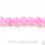 Halfedelsteen rond 4mm (roze)