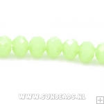 Facet kraal donut 4x3mm (lichtgroen)