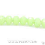 Facet kraal donut 4x3mm (lichtgroen)