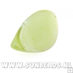 Glaskraal langwerpig 20x12mm luster (groen)