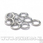 Ringetjes open 4mm (antique zilver)