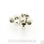 Metalen kraal vierkant 3mm (zilver)