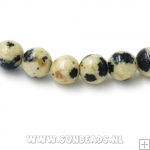 Halfedelsteen rond 4mm (dalmatier jasper)