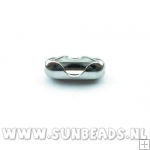 Ball chain slot 4.5mm antique zilver