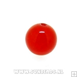 Halfedelsteen rond 8mm (rood)