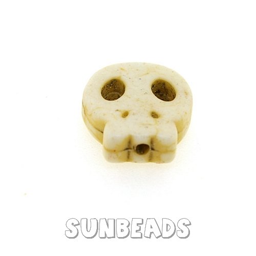 Turquoise kraal skull 14mm (beige) - Klik op de afbeelding om het venster te sluiten