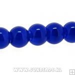 Glaskraal rond 4mm (blauw)