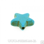Turquoise kraal ster 14mm (turquoise)