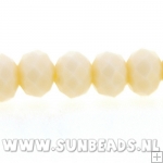 Facet kraal donut 6x4mm (offwhite)