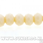 Facet kraal donut 6x4mm (offwhite)