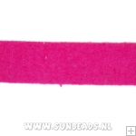 Suede veter plat 10mm (fuchsia)