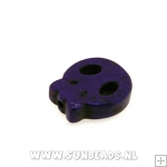 Turquoise kraal skull 14mm (paars)