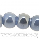 Glaskraal rond 6mm luster (blauw/paars)