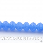 Facet kraal donut 10x6mm (blauw frost)